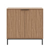 Nordika Slim 2-Door Storage Console Accent Cabinet - Light Walnut