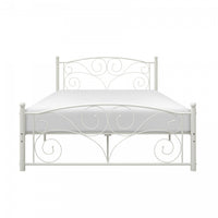 Avaly Full Bed, White Metal