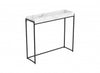 40” Modern Console Table With Sunkey Tray - Marble With Black Metal