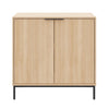Nordika Slim 2-Door Storage Cabinet - Natural Blonde Oak