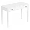 40” Console Table With 2 Drawers And 1 Foldable Mirror - White
