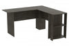 55” Computer Desk With Storage And 2 Shelves - Dark Grey