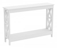 47” Console Table With 1 Shelf - White