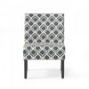 Oliver Linen-look Fabric Accent Chair With Rubberwood Legs - Blue and Grey