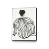 \"Grey Reflection\" Canvas Framed Black 24x32 Wall Art