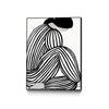 \"Form Viii\" Canvas Framed Black 24x32 Wall Art