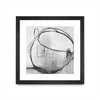 \"Lucent Sphere\" Matted and Framed Black 30x30 Wall Art