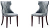 Manhattan Comfort Set of 2 Reine Faux Leather Dining Chairs - Pebble Grey