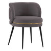 Manhattan Comfort Modern Kaya Pleated Velvet Dining Chair - Grey