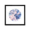 \"Spin Art 21\" Matted and Framed Black 36x36 Wall Art