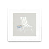 \"Serene Seaside Iii Tan\" Matted and Framed White 30x30 Wall Art