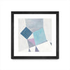 \"Bay Bridge V1\" Matted and Framed Black 36x36 Wall Art