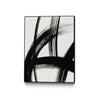 \"Spontaneous Ii\" Canvas Framed Black 24x32 Wall Art
