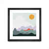 \"Mountainous I\" Matted and Framed Black 36x36 Wall Art
