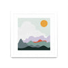\"Mountainous I\" Matted and Framed White 30x30 Wall Art