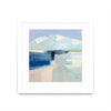 \"Sand And Sky\" Matted and Framed White 36x36 Wall Art