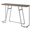 Dark Taupe Chrome Metal Accent Table
