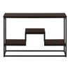 Espresso Black Metal Console Table
