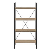 Dark Taupe Black Metal Bookcase