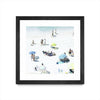 \"Happy Days\" Matted and Framed Black 30x30 Wall Art