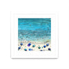 \"Hot Summer Beach\" Matted and Framed White 30x30 Wall Art