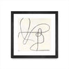 \"Juxtaposing\" Matted and Framed Black 36x36 Wall Art