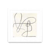 \"Juxtaposing\" Matted and Framed White 30x30 Wall Art