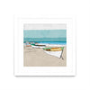 \"Lined Up\" Matted and Framed White 30x30 Wall Art