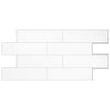 Smart Tiles Peel and Stick 2-Sheet 23 x 11 Backsplash - Oslo White