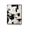 \"Night Peace Abstract\" Canvas Framed Black 18x24 Wall Art
