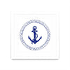 \"Blue Nautical Circle I\" Matted and Framed White 30x30 Wall Art