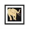 \"Baby Elephant\" Matted and Framed Black 36x36 Wall Art