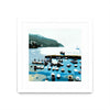 \"Boats\" Matted and Framed White 36x36 Wall Art