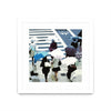 \"April Showers\" Matted and Framed White 36x36 Wall Art