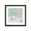 \"Summer Confetti Ii\" Matted and Framed Black 30x30 Wall Art