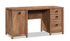 Cannery Bridge Commercial Grade Computer Office Desk with 3-Drawers & Cabinet - Brown