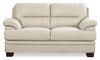 Hydeline Luxor Leather Loveseat - Vanilla