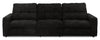 Scott Living Elevate Modular 115\" Chenille Fabric Sofa with Power Sliding - Ebony