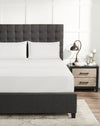 Striped 4-Piece Queen Cotton Sheet Set - Light Grey