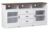 Melody 60\" TV Stand with Storage and Cable Management for TVs up to 65\"- White