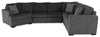 Legend 4-Piece Left-Facing Chenille Cuddler Sleeper Sectional - Pepper