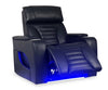 Zen 40\" Black Faux Leather Power Reclining Massage Chair with Power Headrest and Heated Seat