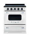 Classic Retro by Unique 30\" 3.9 Cu. Ft. Induction Range - Marshmallow White - UNQ-30CR IC W