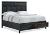 Casa Queen Storage Panel Bed - Black