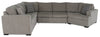 Legend 4-Piece Right-Facing Chenille Cuddler Sleeper Sectional - Platinum