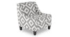 Made in Canada Cindy Crawford Home Kylie 32\" Linen-Look Fabric Accent Chair - Charcoal Square