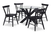Remi 5-Piece Slatback Dining Package - Black