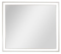 Halo Bedroom Dresser Mirror with LED Light, Glam - White