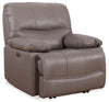 Franco 42.5\" Genuine Leather Zero Gravity Power Reclining Chair with USB Port - Grey