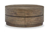 Elm 40” Round Rustic Pine Lift Top Coffee Table with Casters - Brown